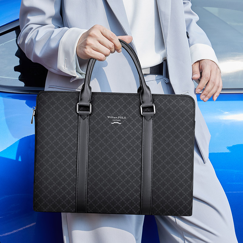 Laptop Bag Leather 15 - Business briefcase Men's Handbag Men's horizontal
