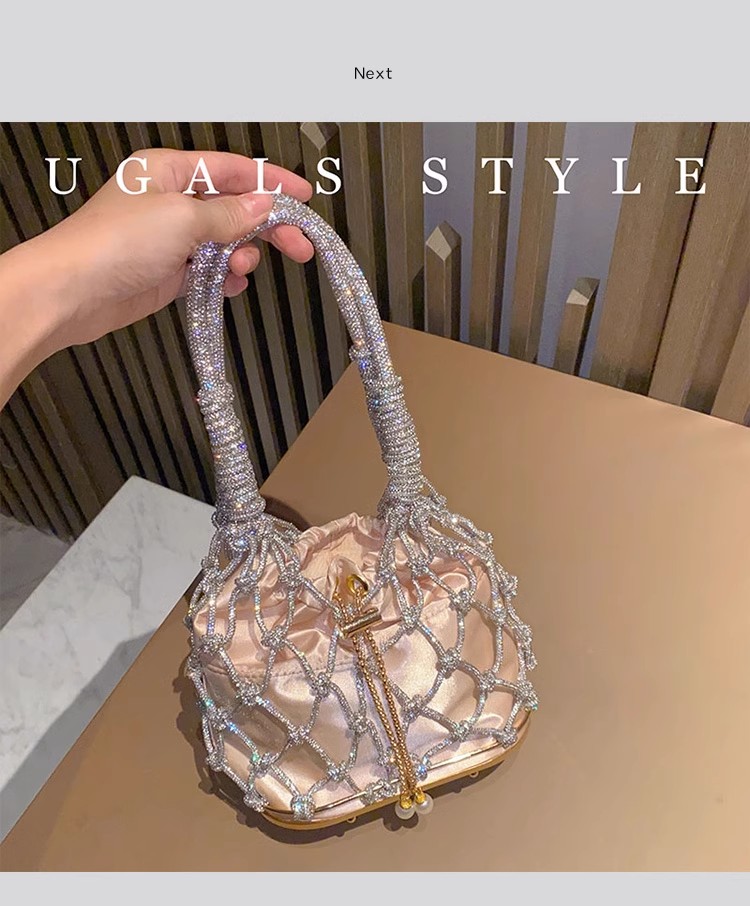 Luxury Bags Supplier - Hollow Out Glitter Rope Woven Handmade