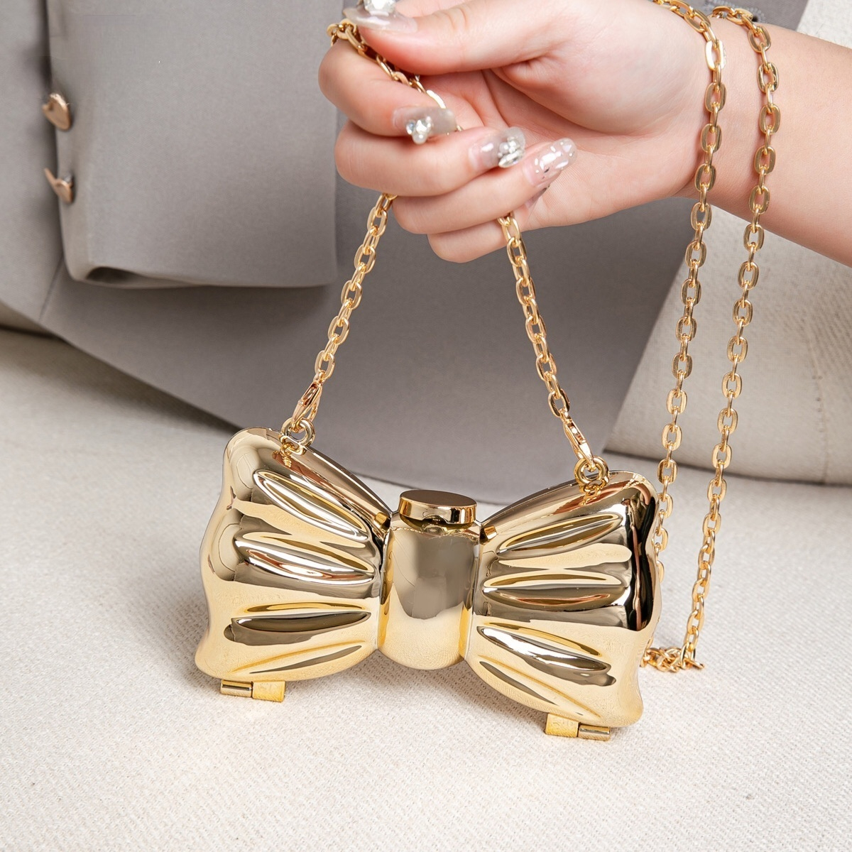Luxury Bags Brand - Luxury Fashion Metal Mini Handbag with