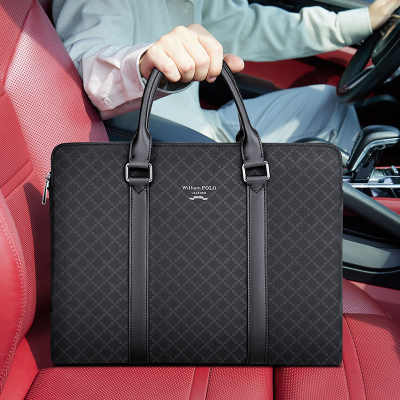 Business briefcase Men's Handb - Laptop Bag Leather 15 recensione e prezzo