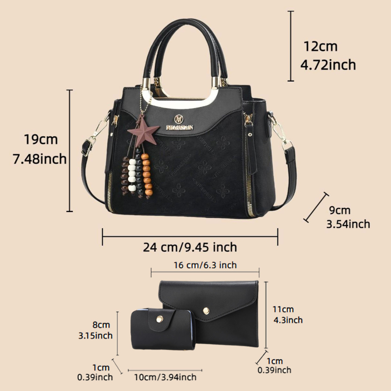 Stylish women's handbag, solid - Luxury Bags & Leather Repair Of Atlanta recensione e prezzo