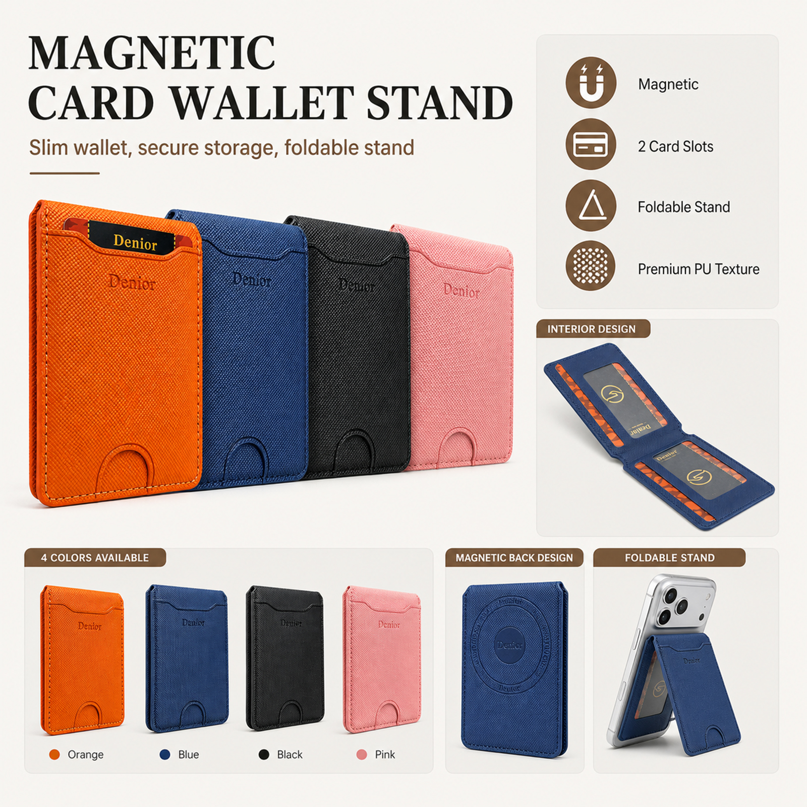 Mobile Phone Wallet Stand Magn - Luxury Bags & Leather Repair Of Atlanta recensione e prezzo