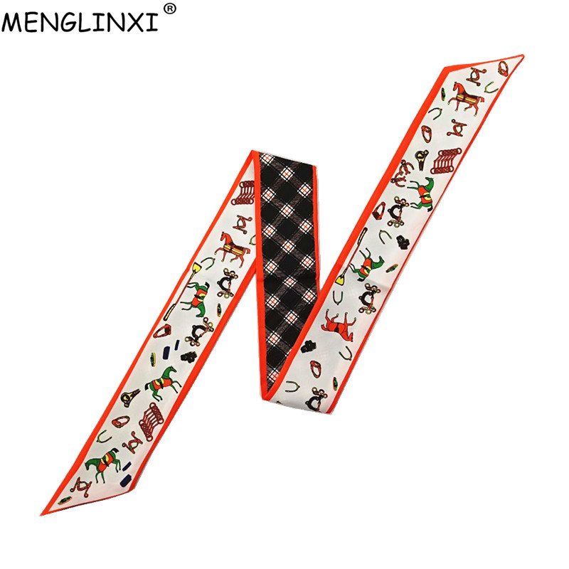Horse Plaid Skinny Scarf Women - Luxury Bags Brand recensione e prezzo