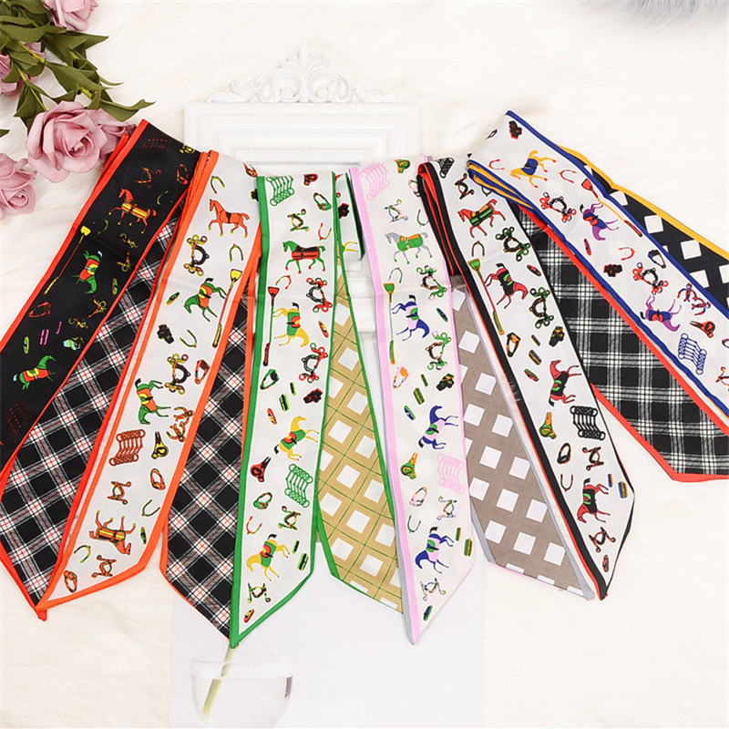 Horse Plaid Skinny Scarf Women - Luxury Bags Brand recensione e prezzo