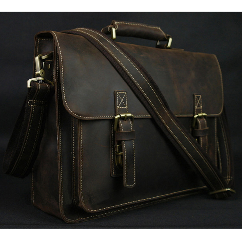 Vintage Crazy Horse Genuine Le - Laptop Bag Leather 15 recensione e prezzo
