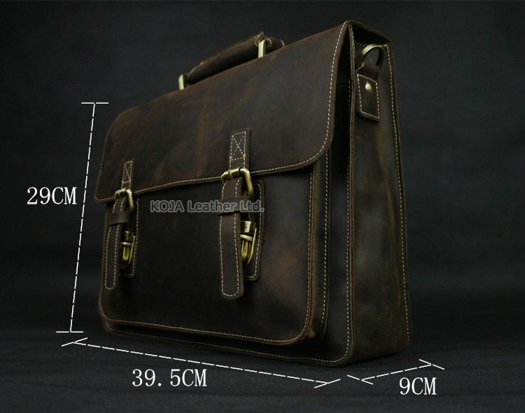Vintage Crazy Horse Genuine Le - Laptop Bag Leather 15 recensione e prezzo