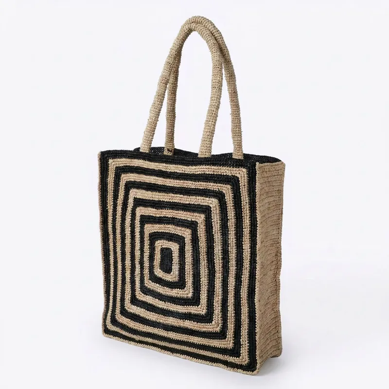 Striped raffia woven straw bag - Luxury Bags & Leather Repair Of Atlanta recensione e prezzo