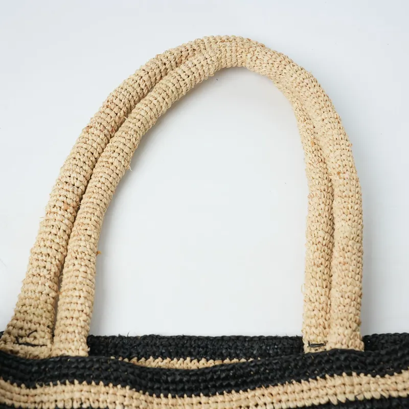 Striped raffia woven straw bag - Luxury Bags & Leather Repair Of Atlanta recensione e prezzo