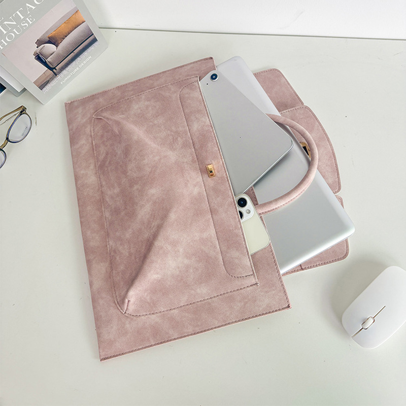 Elegant Pink PU Leather Laptop - Laptop Bag Leather 15 recensione e prezzo