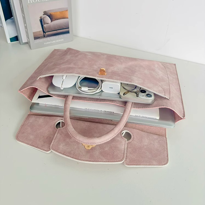 Elegant Pink PU Leather Laptop - Laptop Bag Leather 15 recensione e prezzo
