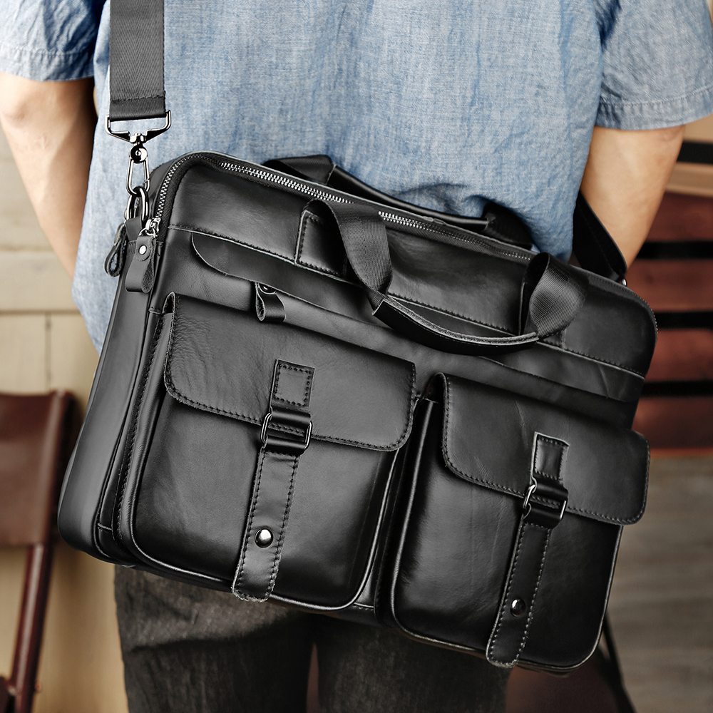 JOYIR Genuine Leather Men's Br - Laptop Bag Leather 15 recensione e prezzo