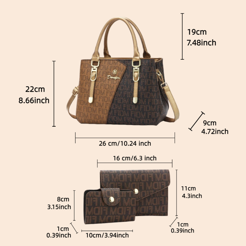 3-piece women's bag set, luxur - Luxury Bags & Leather Repair Of Atlanta recensione e prezzo