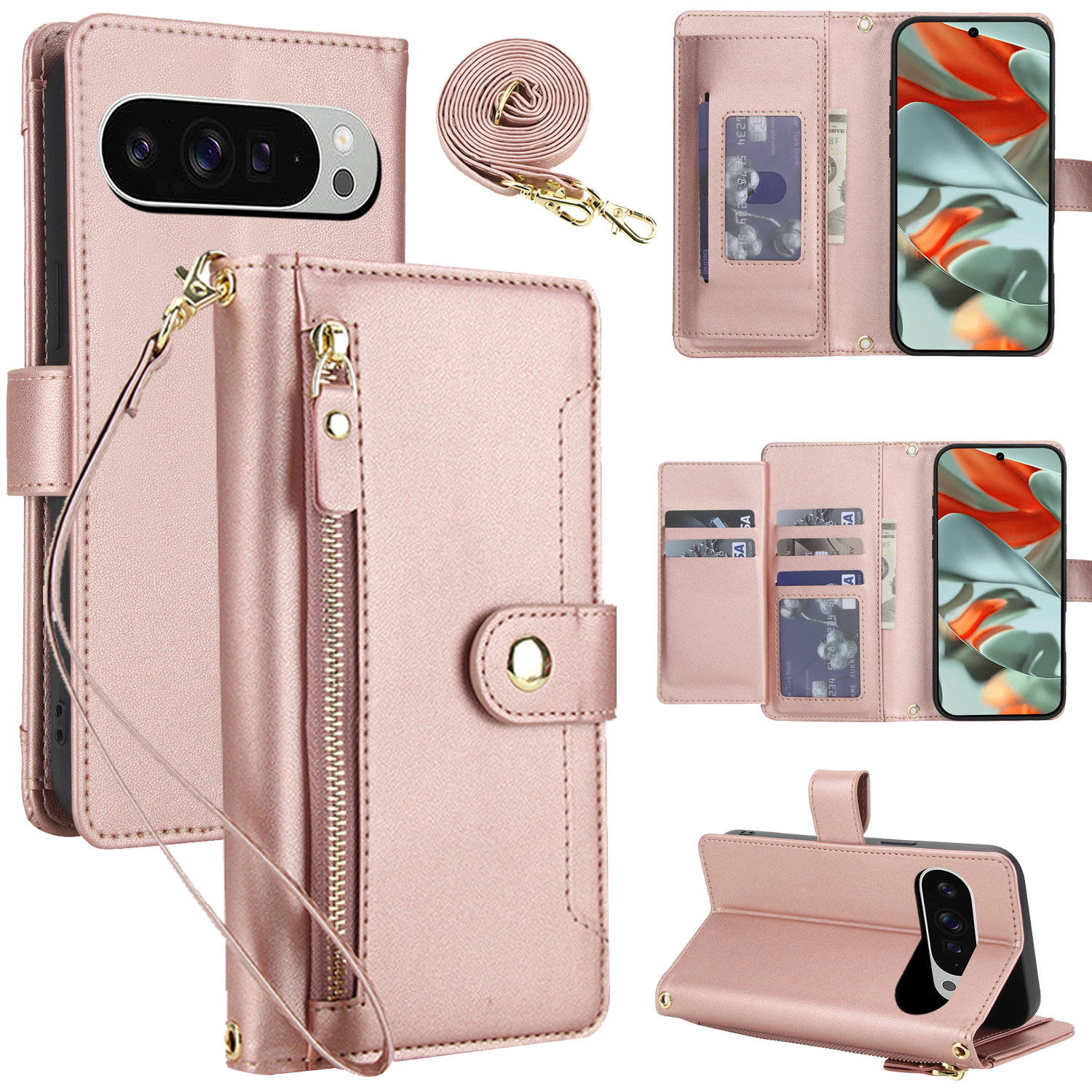 Crossbody Zipper Leather Walle - Luxury Bags & Leather Repair Of Atlanta recensione e prezzo