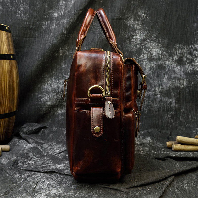Men's genuine leather briefcas - Laptop Bag Leather 15 recensione e prezzo