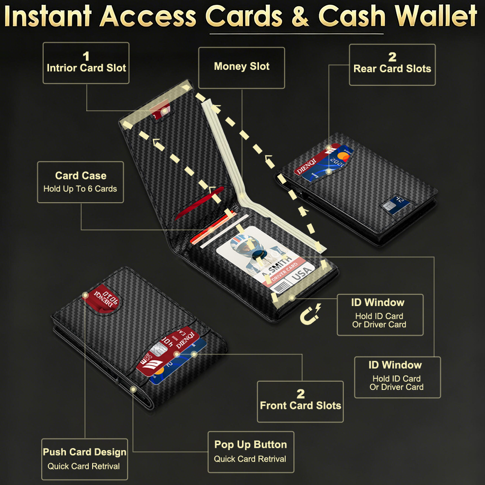 RFID Luxury Brand Men Wallet C - Luxury Bags Photos recensione e prezzo