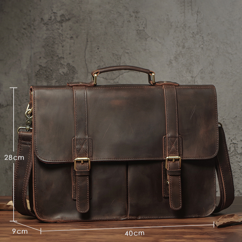 NUKA Men's Executive Briefcase - Laptop Bag Leather 15 recensione e prezzo